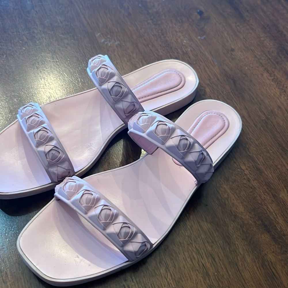 Stuart Weitzman Pink Rosita Slide Flatform Sandal - image 2